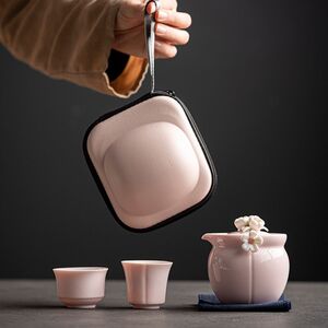 女士茶具一壶二杯一人煮茶小型陶瓷茶壶茶杯酒店个人小套旅行茶具