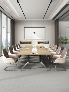 会议桌长桌方形会议室工作台桌椅组合大型开会桌接待公司简约现代