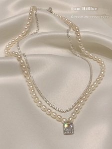 施华洛世奇适用满天星异形巴洛克珍珠项链套装女颈链小众高级感轻