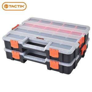 拓为Tactix2件套可堆叠组合连锁零件盒分格工具盒储藏收纳整