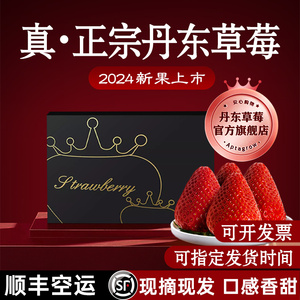 正宗】丹东草莓官方旗舰店99牛奶新鲜红颜章姬奶油辽宁水果礼盒久