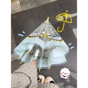 chiikawa透明雨伞女生高颜值可爱手动折叠超轻轻便学生卡通长柄伞