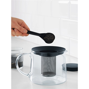 IKEA宜家利克里希茶壶咖啡壶耐热玻璃泡茶壶过滤花茶壶家用茶水壶