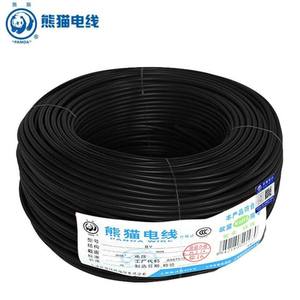 熊猫电线BV1.5平方7根0.52多芯单股软线照明用线100米整卷黑