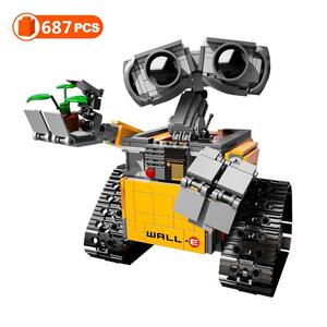 687Pcs  WALL E The Robot High-tech DIY Building Blocks Idea