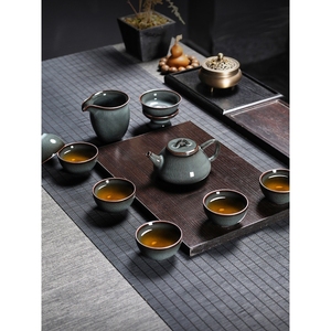 南山先生青瓷功夫茶具套装泡茶三才盖碗茶杯茶壶整套龙泉冰裂陶瓷