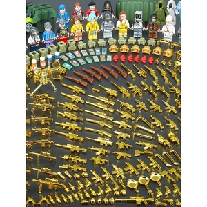 中国军事小人吃鸡积木战场和平吉利服精英拼装人仔益智男孩子玩具