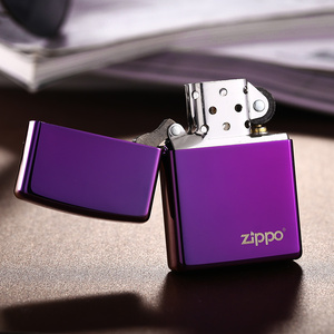 打火机zippo正版 紫冰 紫色深渊 芝宝商标标志 24747ZL正品送男友