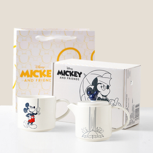 迪士尼可爱米奇一壶一杯二件套礼盒装简约茶具杯壶套装送礼下午茶