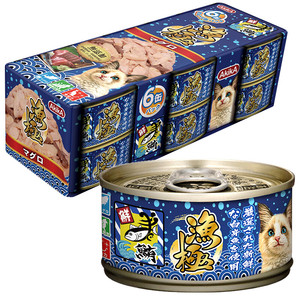 渔极猫罐头鱼极猫罐头营养湿粮80g进口泰国成幼猫零食罐ay系列