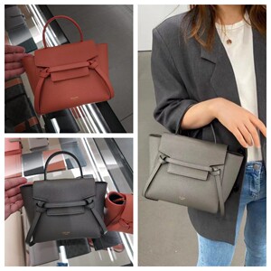 Celine/赛琳 女包 经典belt nano粒面牛皮鲶鱼包单肩斜挎手提包