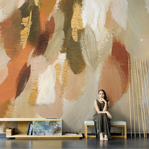 3d北欧风抽象艺术涂鸦壁纸创意客厅电视背景墙纸壁画无缝定制墙布