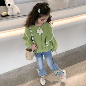 品商城同款韩系女童时髦卫衣儿童衣服秋装2023新款女宝宝网红外套