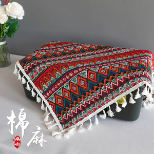 波西米亚民族风棉麻桌布布艺长方形万能防尘盖巾茶几书桌垫餐桌布