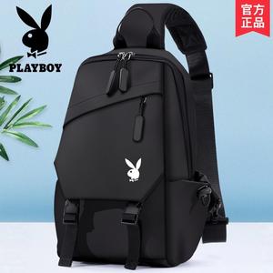 PLAYBOY胸包斜挎包男新款大容量时尚单肩包胸前包休闲跨包背包潮