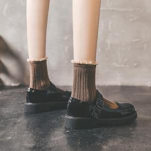 日系小皮鞋女黑色中学生单鞋粗跟初中生校服表演鞋洛丽塔jk制服鞋