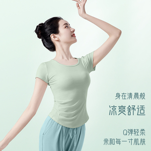 舞蹈练功服现代舞成人短袖上衣女中国古典舞夏季新款形体服艺考