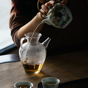 家用玻璃茶壶电厚耐高温煮茶单煮过滤 凉水壶花茶壶加壶泡茶执.