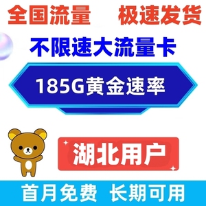 2024新版湖北流量卡武汉襄阳荆州黄冈电信电话手机卡纯流量上网卡