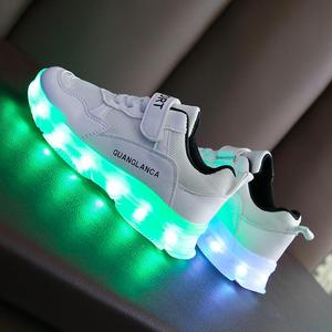 回力厂家直销女外贸新动款LED发光鞋USB充电带鞋灯鞋夜光童男GNQ