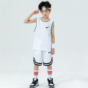 耐克男童运动套装夏季中大童速干宽松青少年篮球训练服儿童两件套