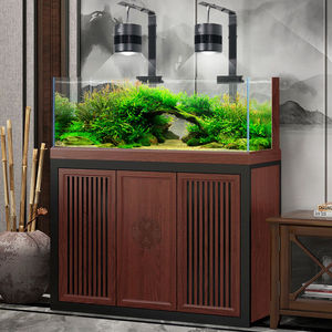 闽江草缸客厅家用免换水生态造景水草缸大型落地底过滤兰寿金鱼缸