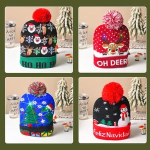 Christmas LED Knitted Hat Colorful Party Hat圣诞帽子