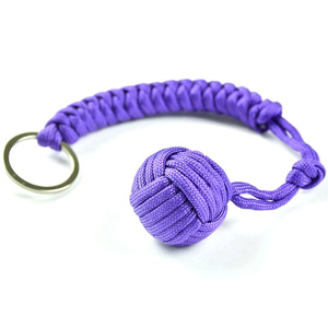户外EDC求生七芯伞绳挂件编织钢球 钥匙扣挂链蛇结球手工猴结圆球