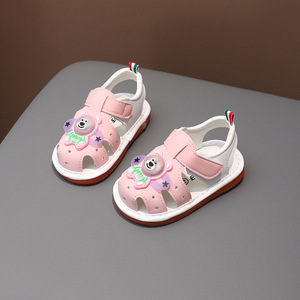 回力2024夏季新款女男童小孩子叫叫凉鞋包头软底婴儿学步鞋宝宝鞋