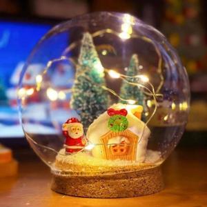 #耶诞水晶球diy材料包网红手工发光玻璃球平安夜送男创意礼物