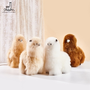 INCACULTURA品牌秘鲁进口婴羊驼毛公仔印加文化羊驼毛绒可爱玩具