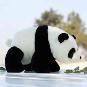 仿真大熊猫公仔毛绒玩具网红熊猫黑白熊软体粒子长毛绒玩具