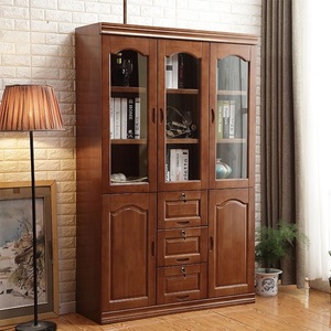 中式实木书柜书架组合全实木家用书房办公室书橱储物柜一体置物柜