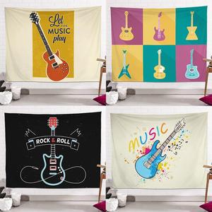 吉他乐器俱乐部工作室挂布背景布客厅卧室床头装饰布酒吧墙面挂毯