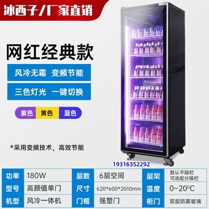 上海网红啤酒柜商用冰柜立式餐饮超市酒吧茶楼酒水饮料冷藏展示柜