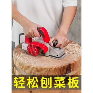 日本进口牧田电动刨木机菜板刨子手提电刨木工刨家用小型电推刨压