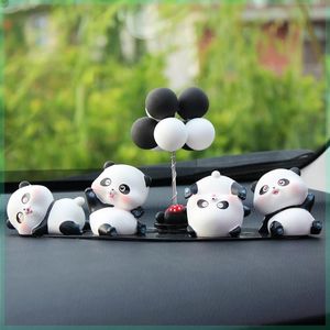 可爱小熊猫汽车装饰用品摆件女神娃娃网红车载中控台摆设车内饰品