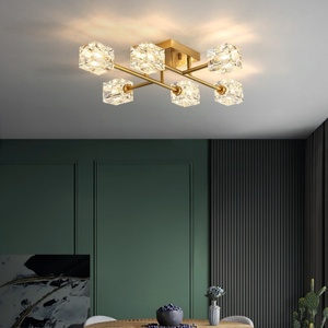 新款全铜k9水晶吸顶灯卧室灯轻奢高级感大气吊顶餐厅客厅主灯具