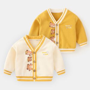 巴拉巴柆韩版宝宝外套春秋男童针织开衫婴儿上衣秋季女童童装新款