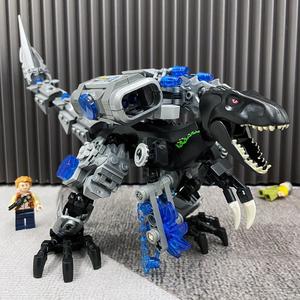 大型侏罗纪机器恐龙拼装玩具机甲积木机械霸王龙世界适用于乐高