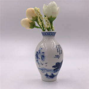 青花瓷花瓶陶瓷工艺品冰箱贴外贸创意磁铁仕女图中国特色商务礼品