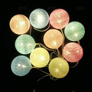 泰国线球彩灯 棉线球灯串线球灯藤球led装饰灯串少女心小彩灯