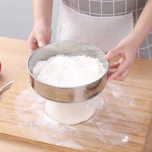不锈钢面粉筛手持圆形过滤网筛超细面粉筛子厨房专用烘焙工具网筛