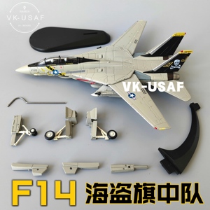 美国空军F14雄猫战斗机1/100海盗旗成品仿真合金飞机模型收藏礼物