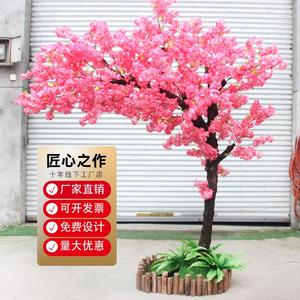 大型仿真樱花树室内外场景装饰许愿日式网红造景加密樱枝桃花假树