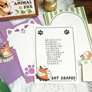 可爱卡通熊猫信封信纸套装高级情书告白写信信笺小猫咪高级感海豹