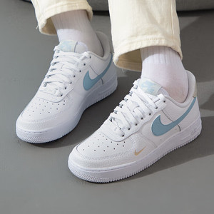 Nike耐克女鞋Air Force 1白蓝AF1空军一号低帮男鞋板鞋HF0022-100