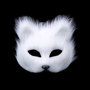 毛绒动物猫咪面具男女化妆舞会直播遮脸面罩性感狐狸情趣成人眼罩