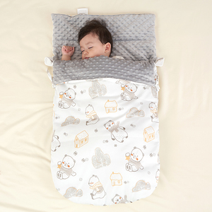 日本CuteBB婴幼儿抱被睡袋两用春秋加厚宝宝防踢被防惊跳毛毯盖毯