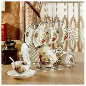 爱马仕适配欧式咖啡杯陶瓷水杯具高档简约咖啡套具英式下午茶茶具
